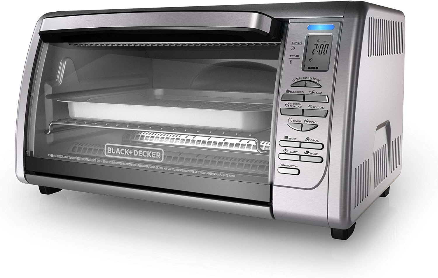 Black+Decker Countertop Convection Toaster Oven, Stainless Steel
