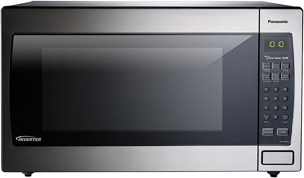 Panasonic Microwave Oven NN-SN966S Stainless Steel Countertop/Built-In with Inverter Technology and Genius Sensor, 2.2 Cubic Foot, 1250W