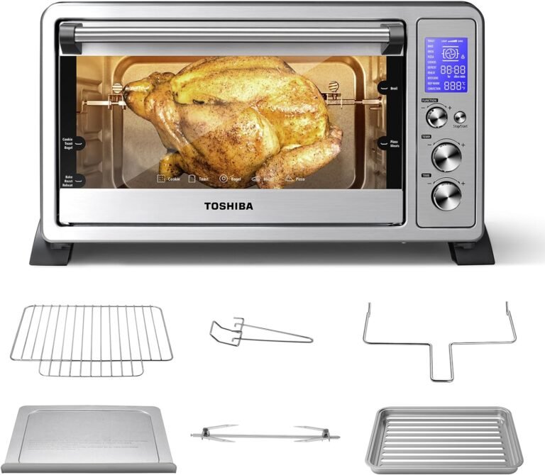TOSHIBA AC25CEW-SS Large 6-Slice Convection Toaster Oven: Efficient Cooking Companion