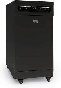 BLAKC+DECKER Portable Dishwasher, 18 inches Wide, 8 Place Setting, Black
