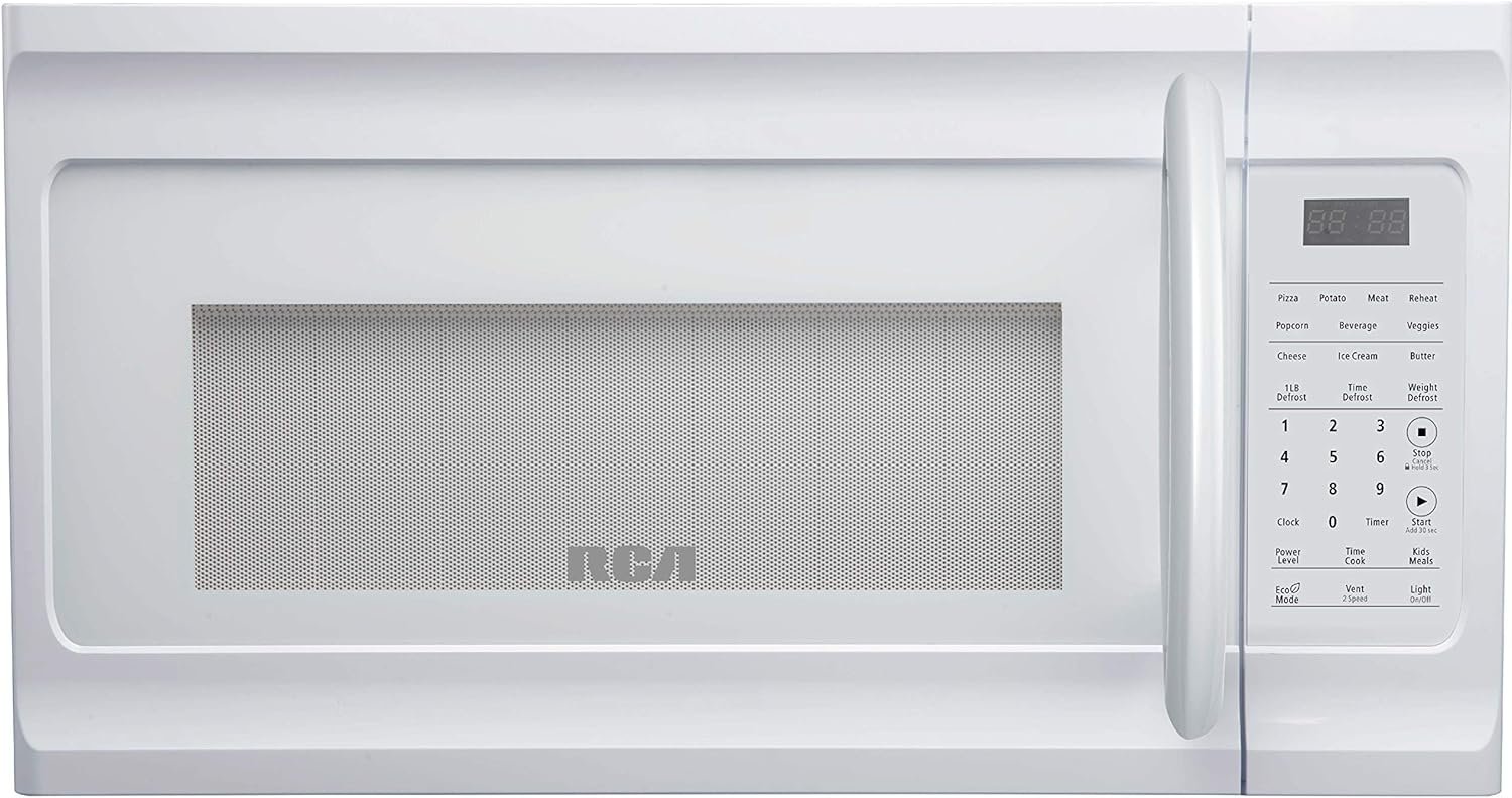 RCA RMW1630-WHITE RMW1630 1.6 Cu Ft White Over-The-Range Microwave Oven