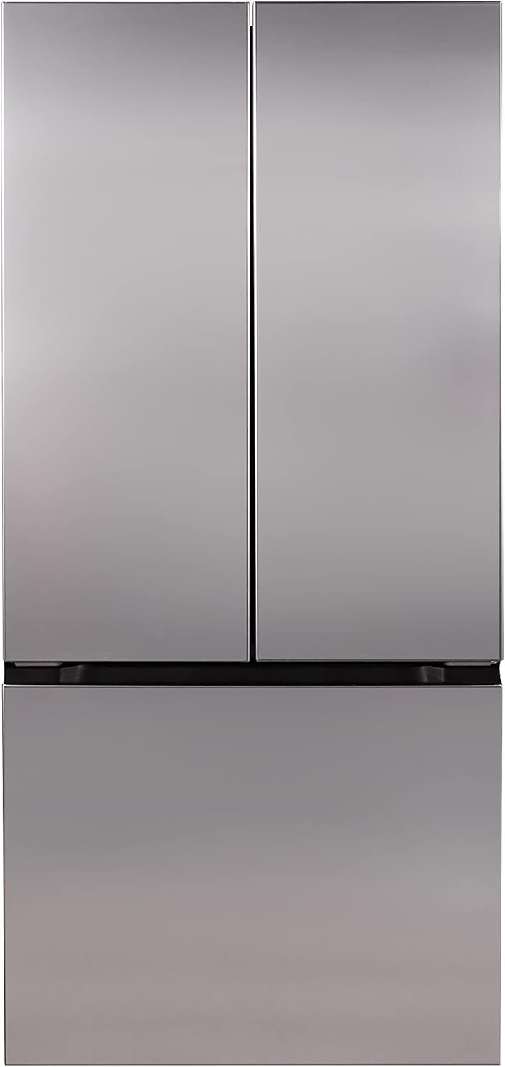 Avanti FFFDS175L3S FFFDS French Refrigerator Free Technology Prevents Frost Build-up, Large Capacity with Adjustable Shelves, Door Bins & Crisper Drawers, 17.5 cu. ft, Stainless Steel
