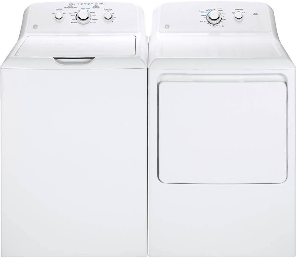 GE GTW335PR White Top Load Washer/Dryer Pair