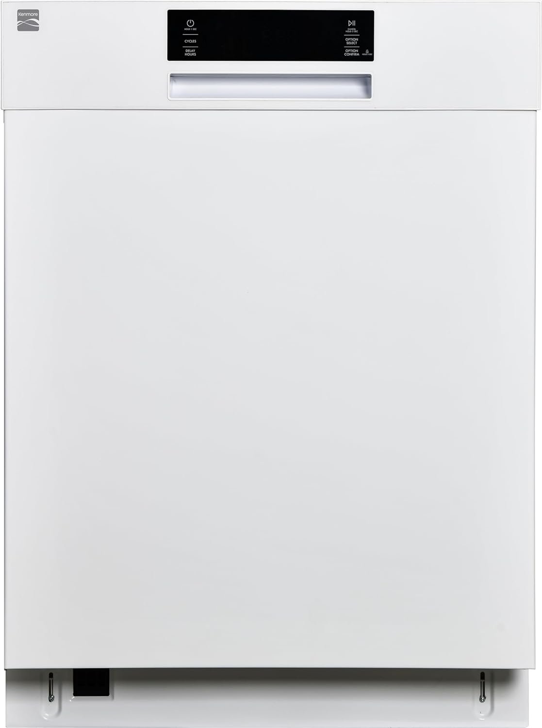 Kenmore 24" Built-In Stainless Steel Tub Dishwasher with SmartWash, Smart Dry, and MoreSpace Adjustable Rack, Energy Star Certified, White