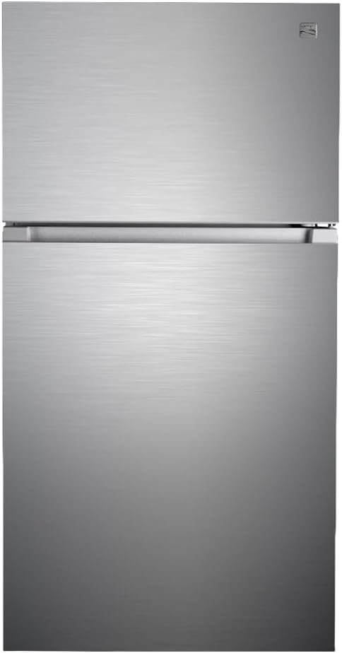 Kenmore 33 in. 20.4 cu. ft Capacity Refrigerator/Freezer with Full-Width Adjustable Glass Shelving, Humidity Control Crispers, Ice Maker, ENERGY STAR Certified, Fingerprint Resistant Stainless Steel