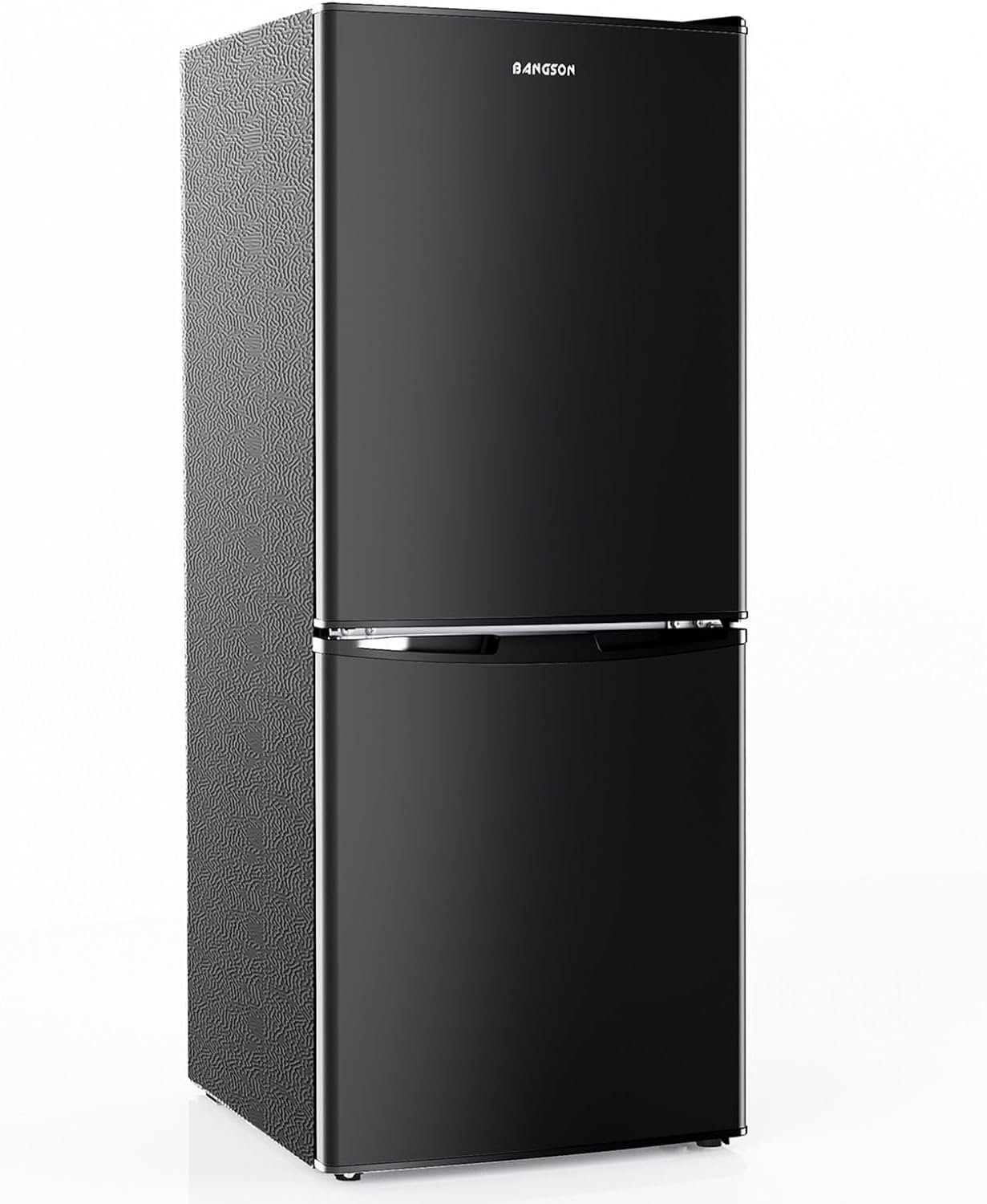 BANGSON Small Refrigerator with Freezer, 4.0 Cu.Ft, Small Fridge with Freezer, 2 Door, with Bottom Freezer, Compact Refrigerator for Apartment Bedroom Dorm and Office, Black