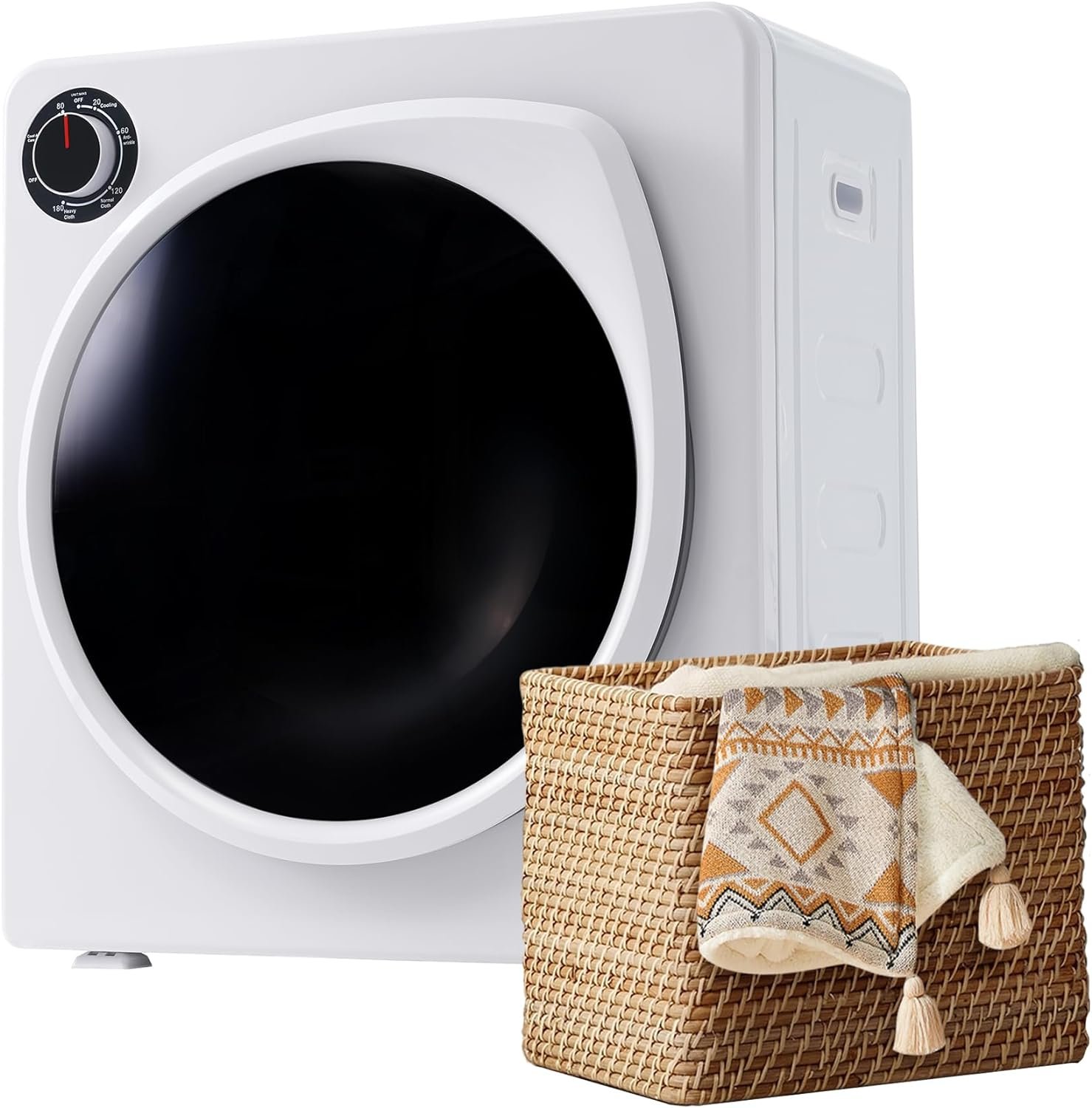 Vented gas dryer, stainless steel dryer, 2.6 Cu.ft, 1350W, multi-filtration, 5 programs. Overheating protection,Stainless steel drum, Full heating,Double temperature control switch