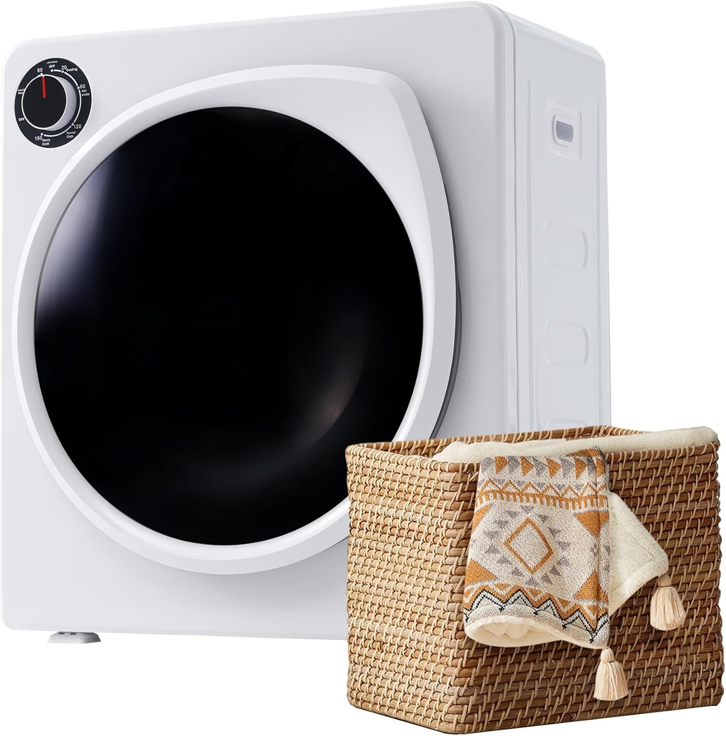 Vented gas dryer, stainless steel dryer, 2.6 Cu.ft, 1350W, multi-filtration, 5 programs. Overheating protection,Stainless steel drum, Full heating,Double temperature control switch