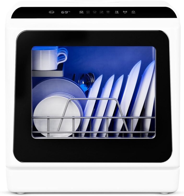 EUHOMY Mini Dishwasher Countertop – Efficient Portable Cleaning