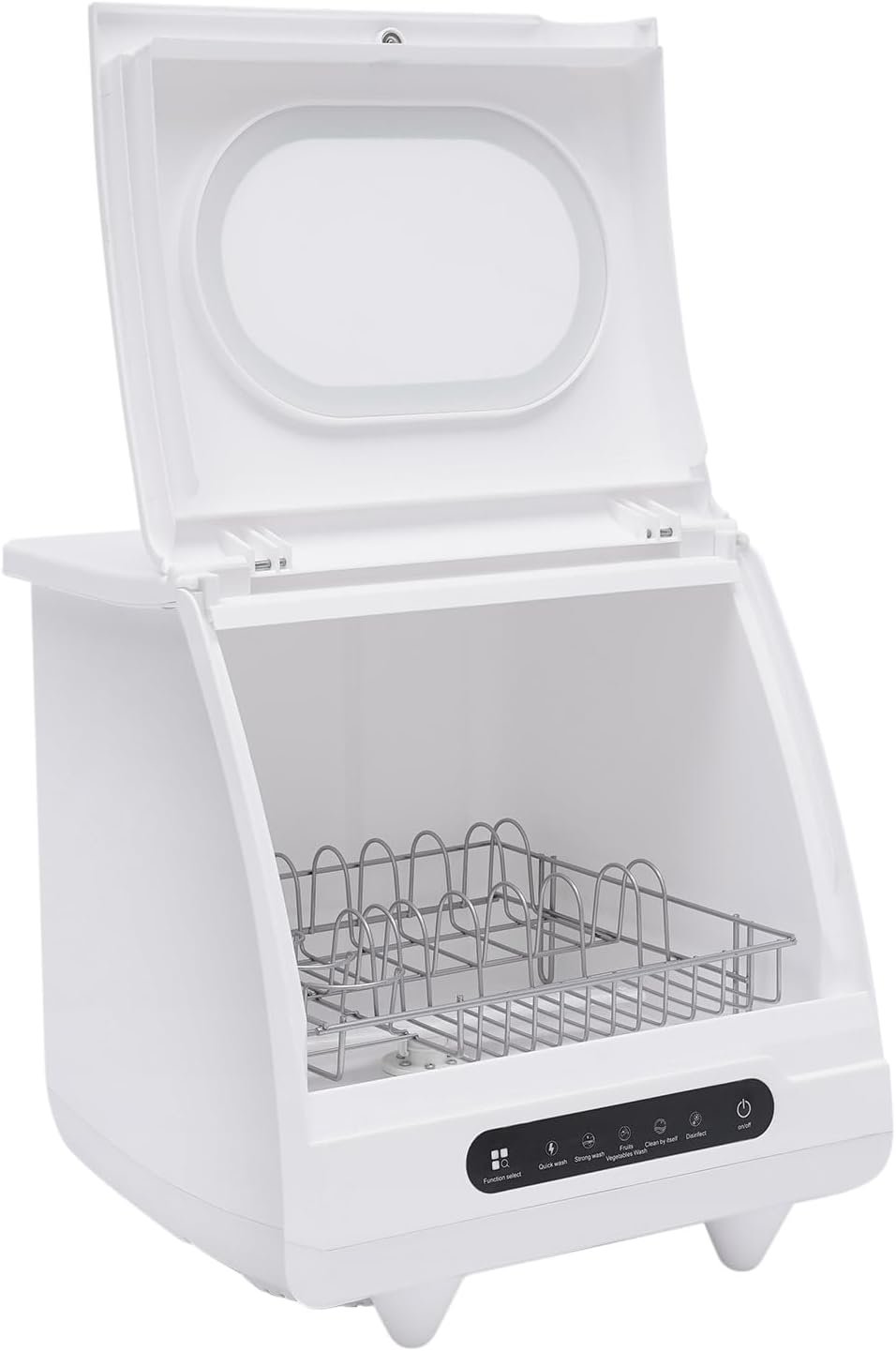 Portable Countertop Dishwasher, 5 Washing Programs Dishwasher, High Temperature Water + Rotating Spray Dishwasher, With 5-Liter Built-In Water Tank Leak-Proof Dry, For Small Apartments, Dorms