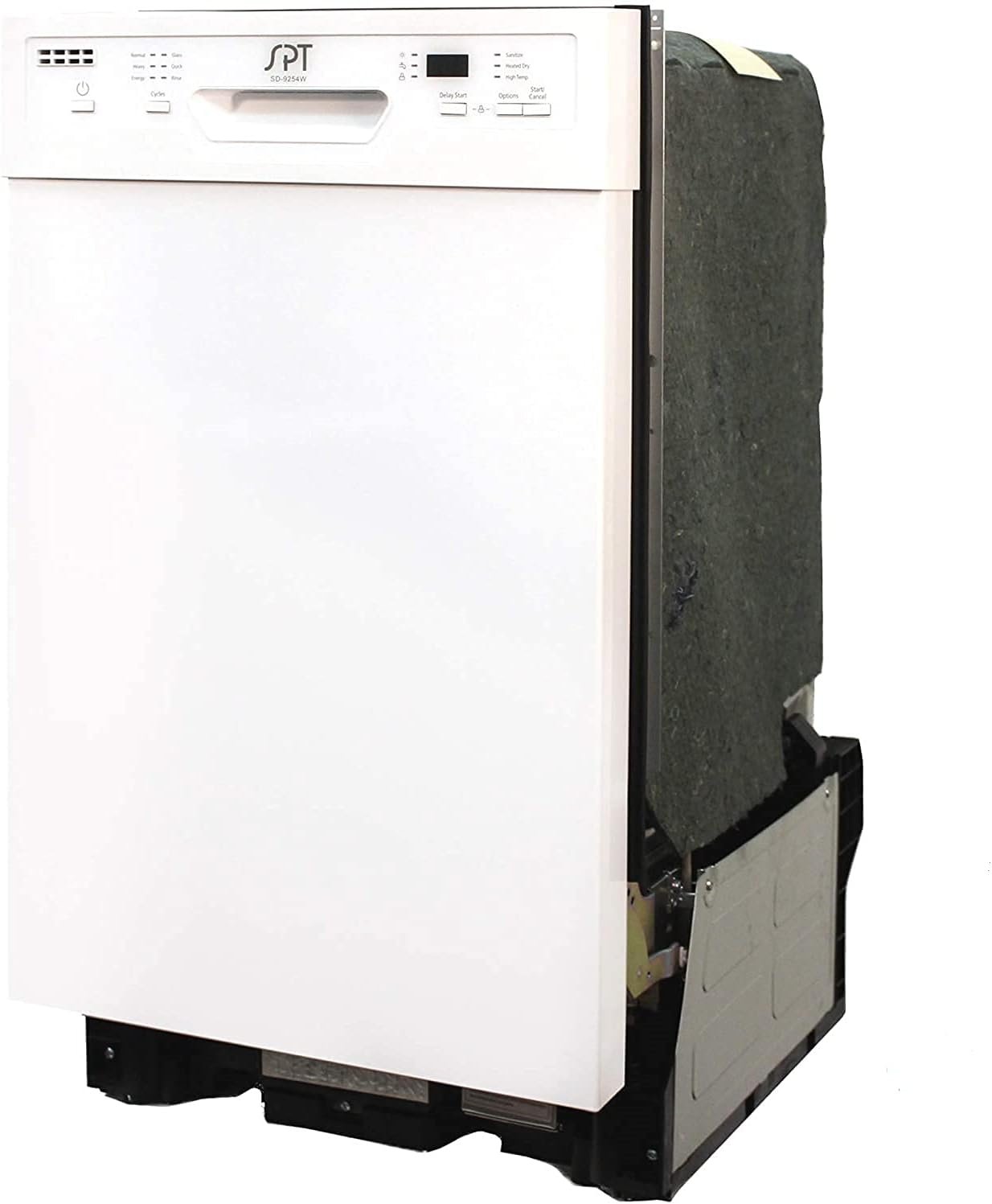 SPT SD-9254WA 18″ Wide Built-In Dishwasher w/Heated Drying, ENERGY STAR, 6 Wash Programs, 8 Place Settings and Stainless Steel Tub – White