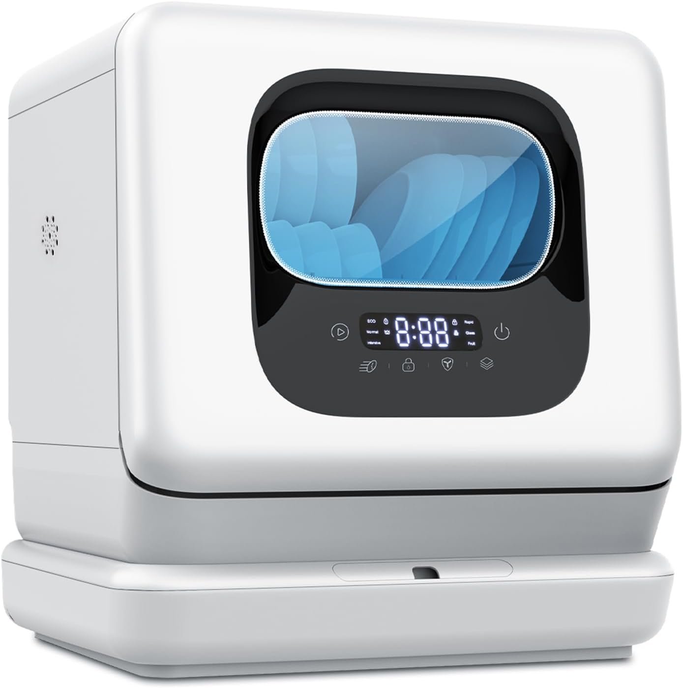 COWSAR Countertop Dishwasher with 2 Gallons Built-in Water Tank, 6 Washing Modes, 360° Dual Spray, 167℉ & Air-Dry Function Portable Dishwasher Suit for RVs, Kitchens, Small Apartments, Office