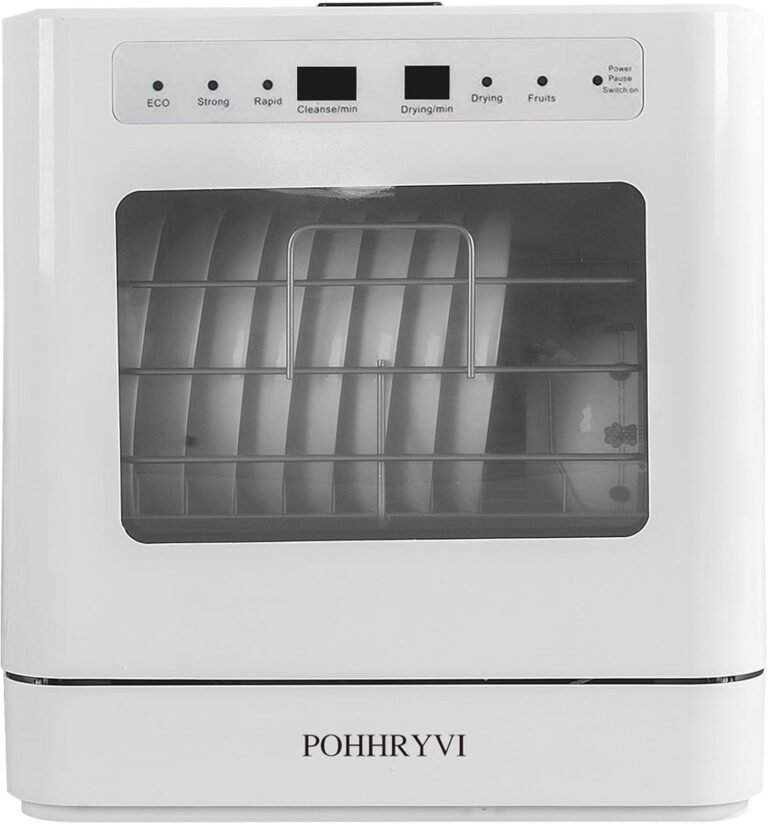 Compact POHHRYVI Portable Countertop Dishwasher