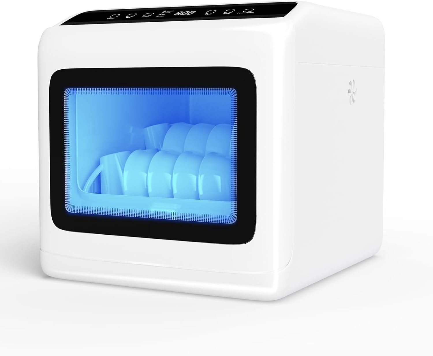 TABU Countertop Dishwasher with 4.5L Built-in Water Tank,Mini Portable Dishwasher with 6 Working Modes,192°F High-Temp&Air Dry Function,360°Dual Spray,No Hookup Needed,for Apartments,Dorms and RVs