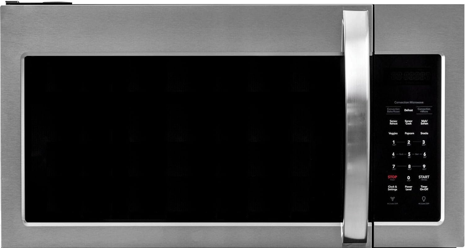 Stainless Steel Over the Range Microwave Oven with Child Lock and Auto Cooker, Built in Microwave Saves Kitchen Countertop Space, 1000 Cooking Watt, 300 CFM Vent Fan, 10 Power Levels