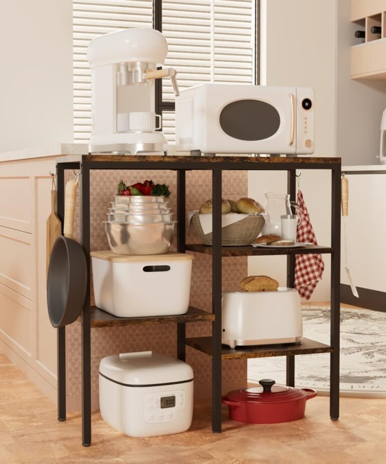 4-Tier Microwave Stand – Space-Saving Storage