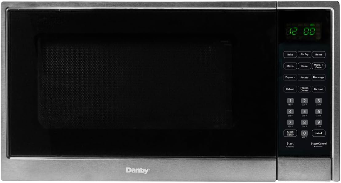 Danby 1.3 cu. ft. Multifunction Countertop Air Fry in Stainless Steel (DBMW1361ABSS) Microwave Oven
