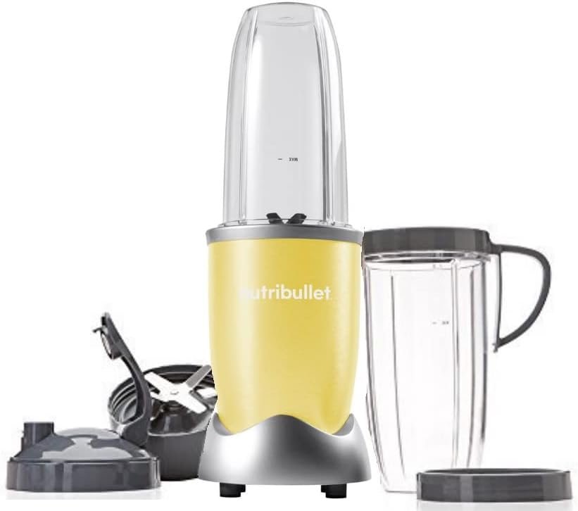 NutriBullet Pro 900 Watt Hi-Speed Blender/Mixer Twist and Blend 9-Piece Set (Yellow)